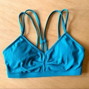 Fabletics Double Strap Teal Sports Bra